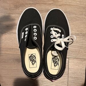 Vans Black and White Canvas Shoes